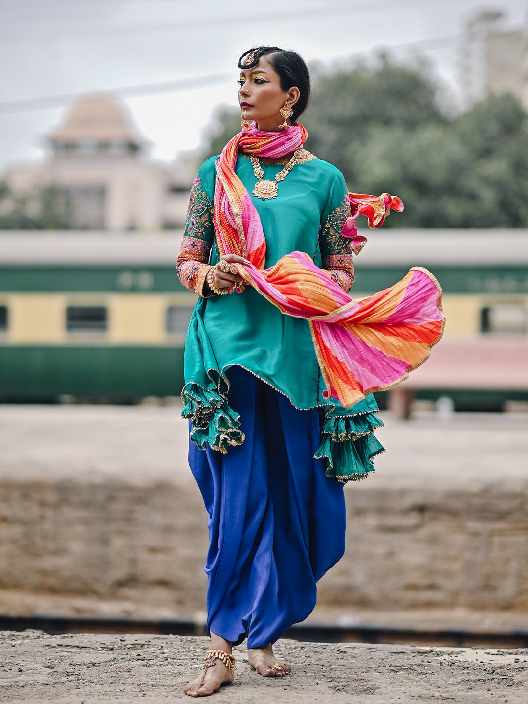Sanam Chaudhri JAYA Green 2 Piece