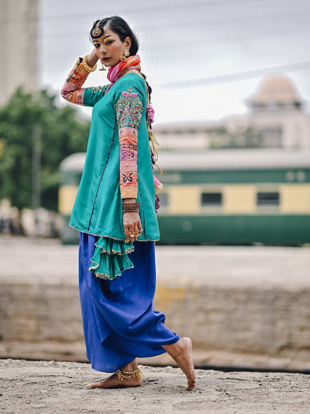 Sanam Chaudhri JAYA Green 2 Piece