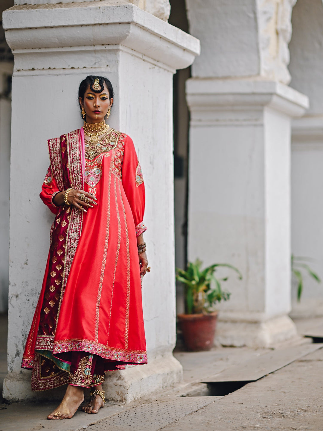 Sanam Chaudhri NEETA Red 2 Piece