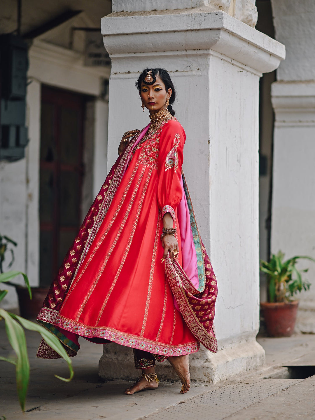 Sanam Chaudhri NEETA Red 2 Piece