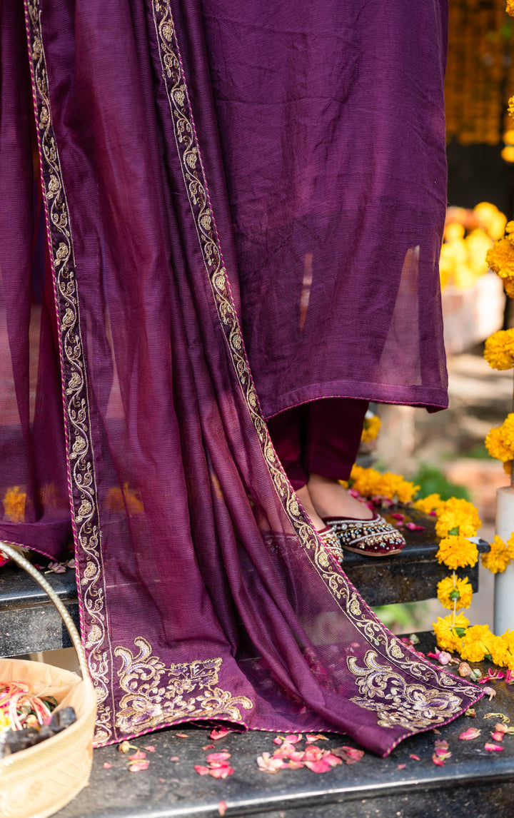 Omal by Komal - Izzah - Deep Purple - Khaadi Net - 3 Piece