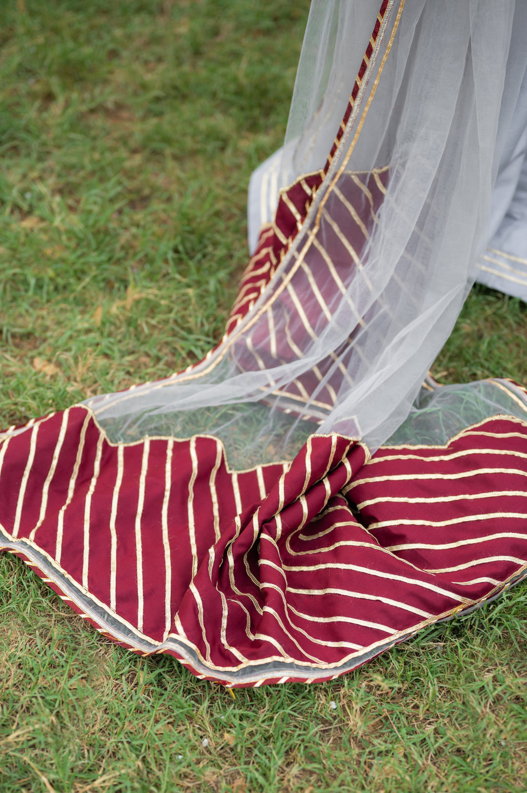 Omal by Komal - Dameen - Gray - Net - 3 Piece