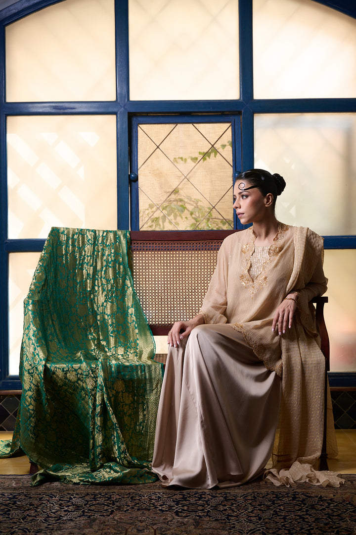 Maheen Khan - Layla - BIEGE - CHIFFON - 3 Piece