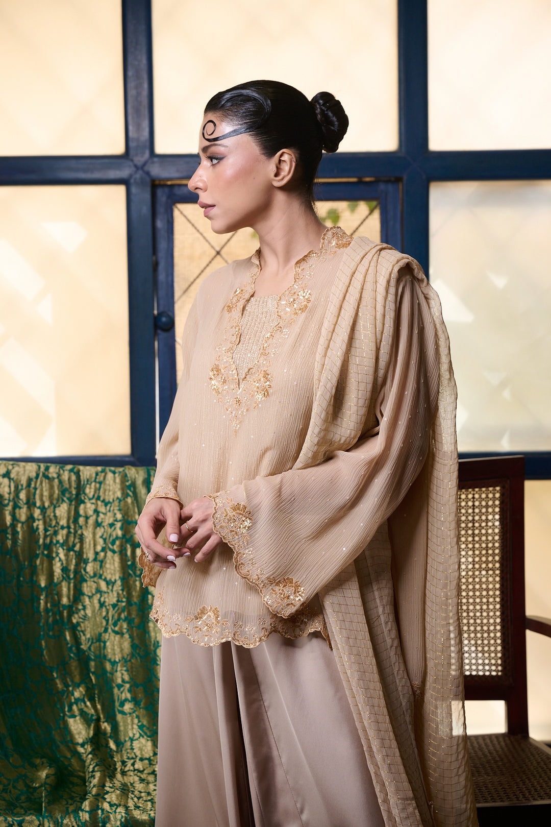 Maheen Khan - Layla - BIEGE - CHIFFON - 3 Piece