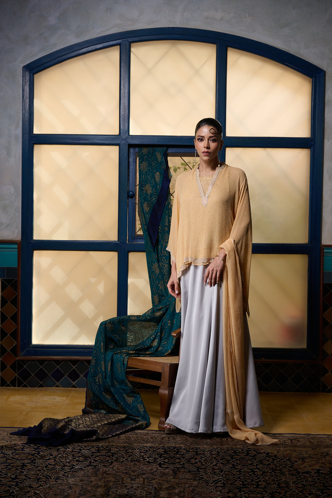 Maheen Khan - Pale Amber - PEACH - BLENDED SILK - 1 Piece