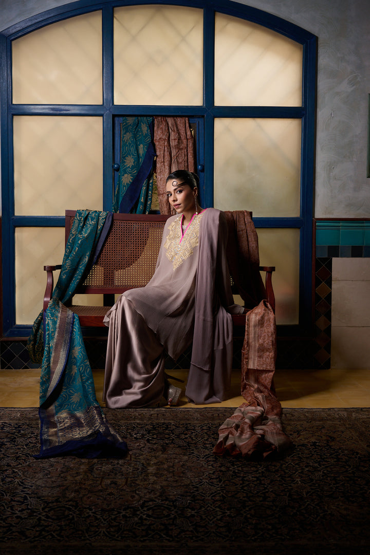 Maheen Khan - Pink Stone - CHIFFON - 3 Piece