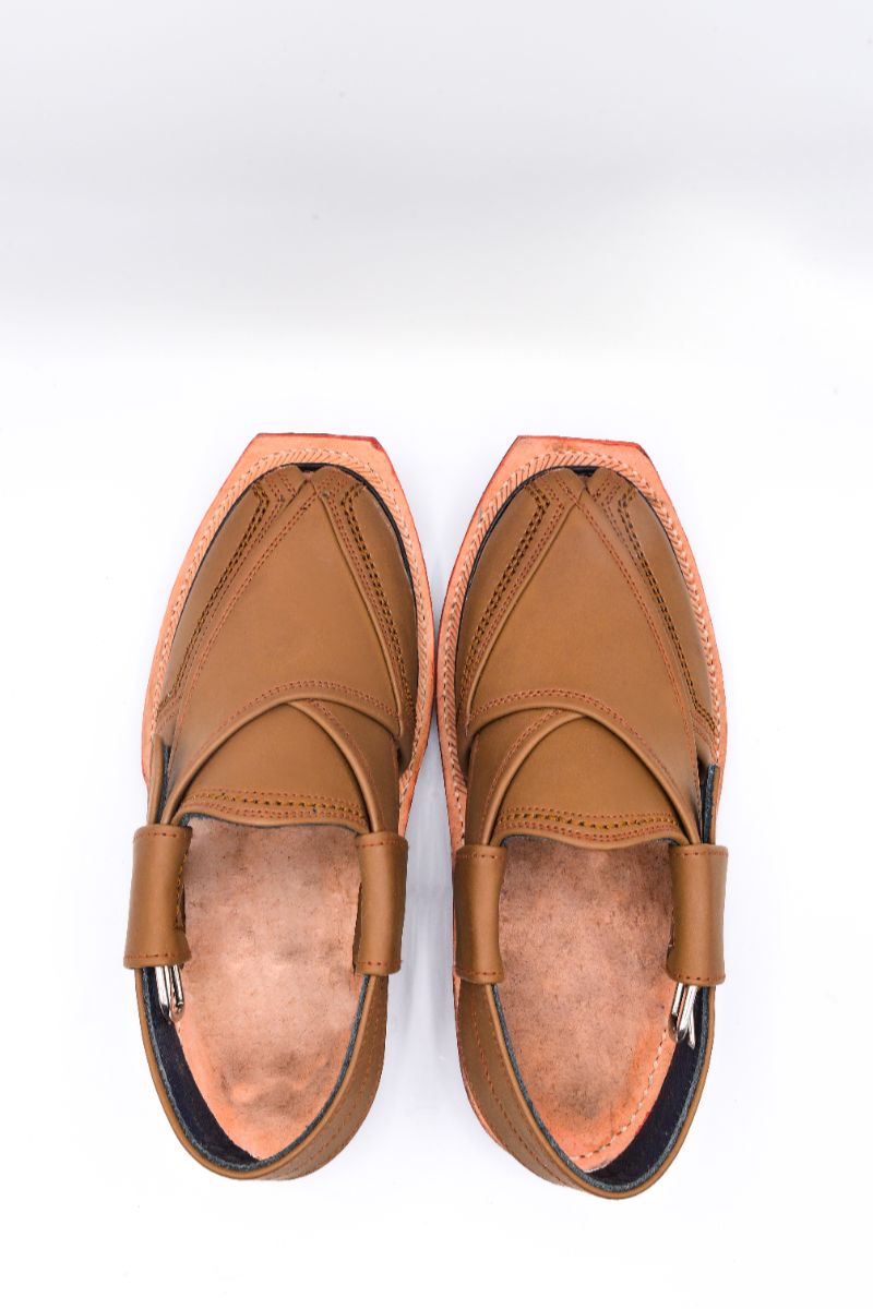 Alifyay - Nyrosi Brown Leather Peshawari Sandal