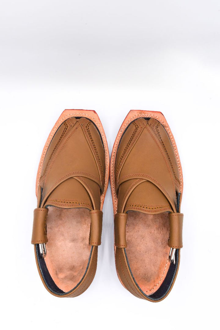 Alifyay - Nyrosi Brown Leather Peshawari Sandal