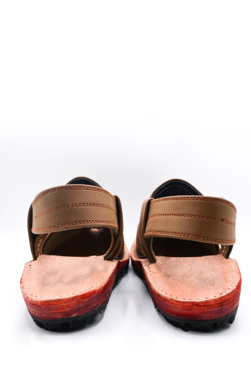 Alifyay - Nyrosi Brown Leather Peshawari Sandal