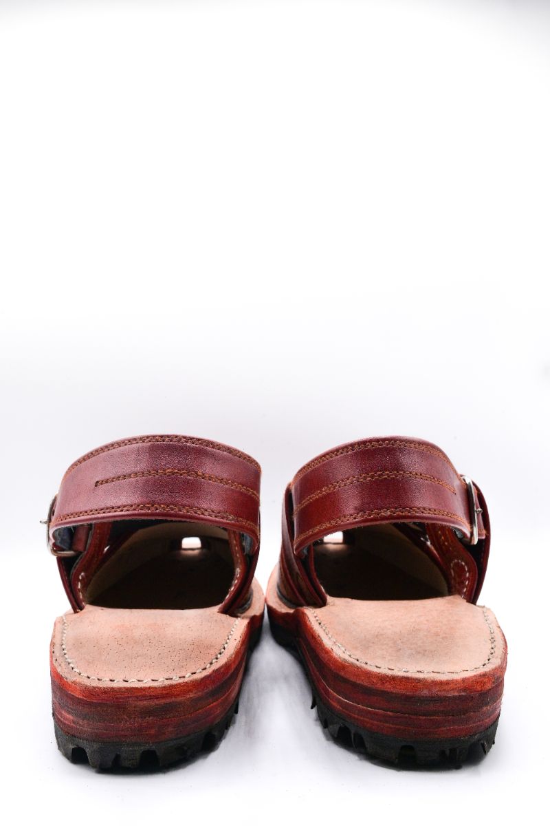 Alifyay - Nyrosi  Burnt Sienna Leather Peshawari Sandal