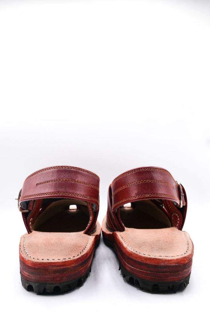 Alifyay - Nyrosi  Burnt Sienna Leather Peshawari Sandal