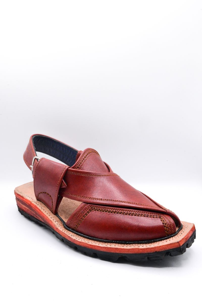 Alifyay - Nyrosi  Burnt Sienna Leather Peshawari Sandal