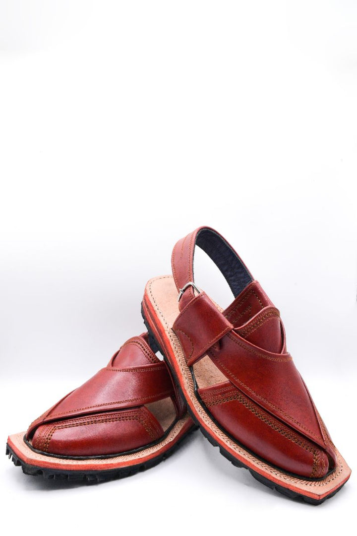 Alifyay - Nyrosi  Burnt Sienna Leather Peshawari Sandal