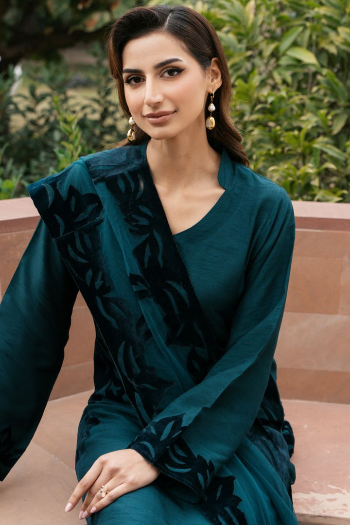 Natasha Kamal - AVALON - teal - Silk & Net - 3 Piece