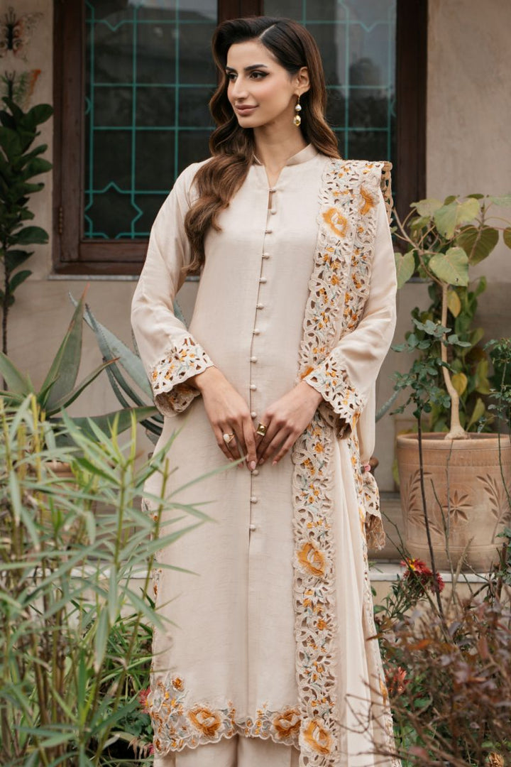 Natasha Kamal - BISQUE - beige - Silk & Chiffon - 3 Piece