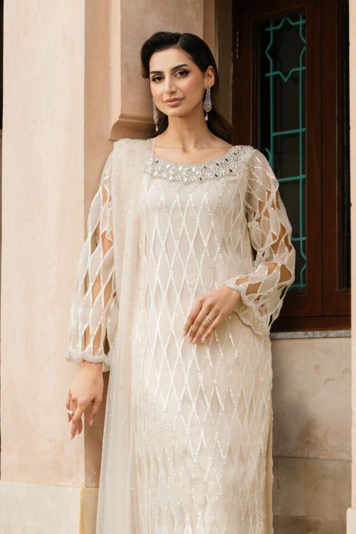 Natasha Kamal - LISBON - pale yellow - Organza, Silk & Net - 3 Piece