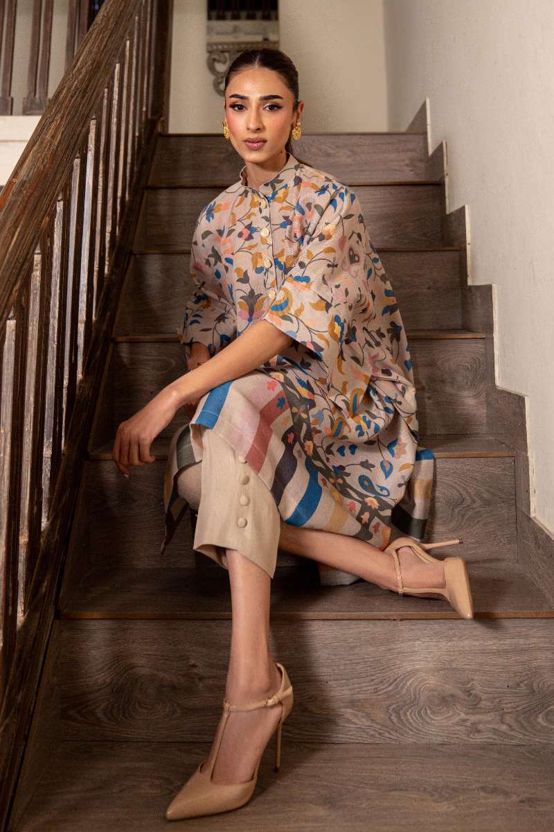 Natasha Kamal - Misha  - Printed Shawl - 2 Piece