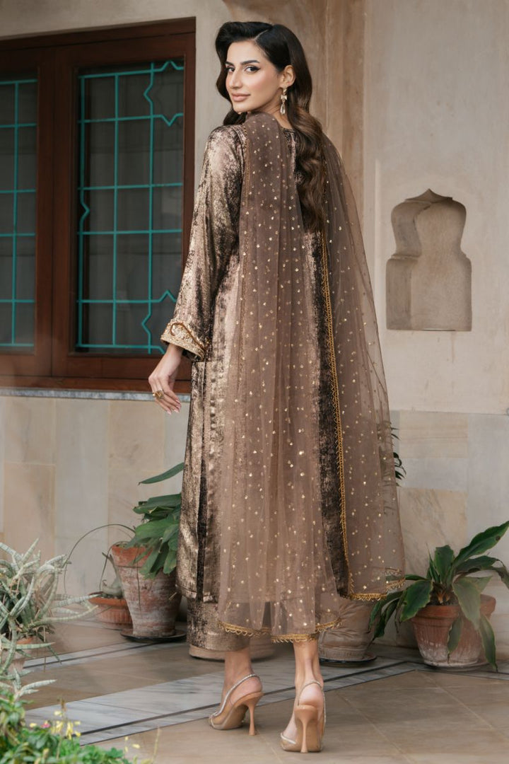 Natasha Kamal - OLYMPIA - brown - Two Tonal Silk & Net - 3 Piece