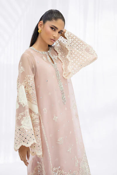 Sania Maskatiya - Navi Organza & Crepe Suit For Women - Blush Pink - 2 Piece