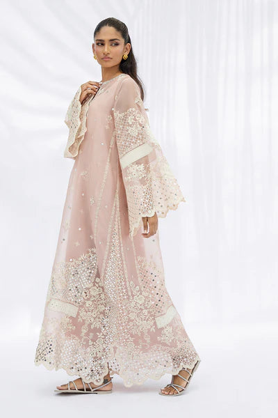 Sania Maskatiya - Navi Organza & Crepe Suit For Women - Blush Pink - 2 Piece