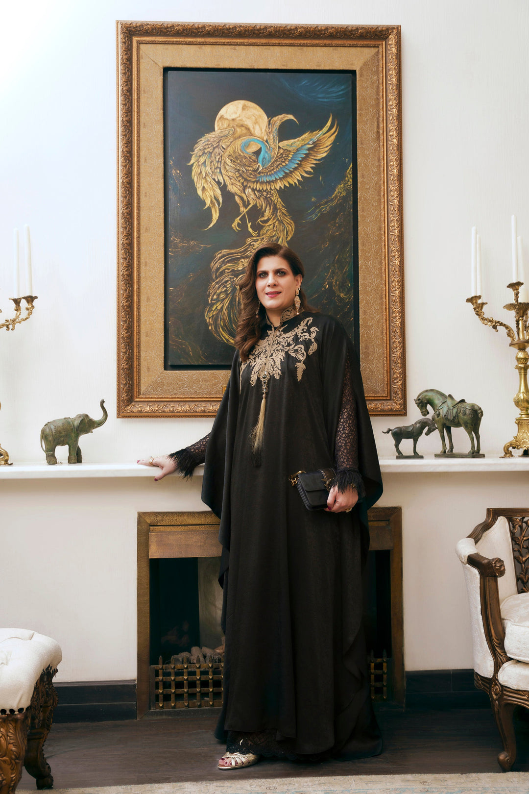 Nilofer Shahid - Aasia Touleen Silk - Black - 2 Piece