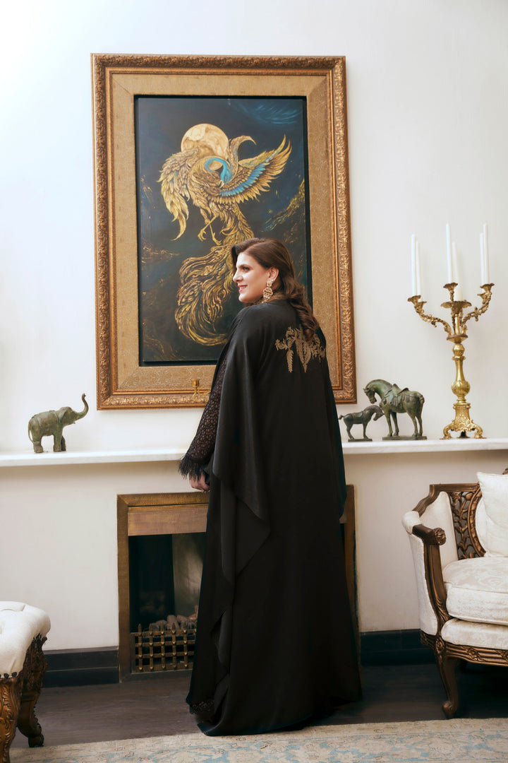Nilofer Shahid - Aasia Touleen Silk - Black - 2 Piece