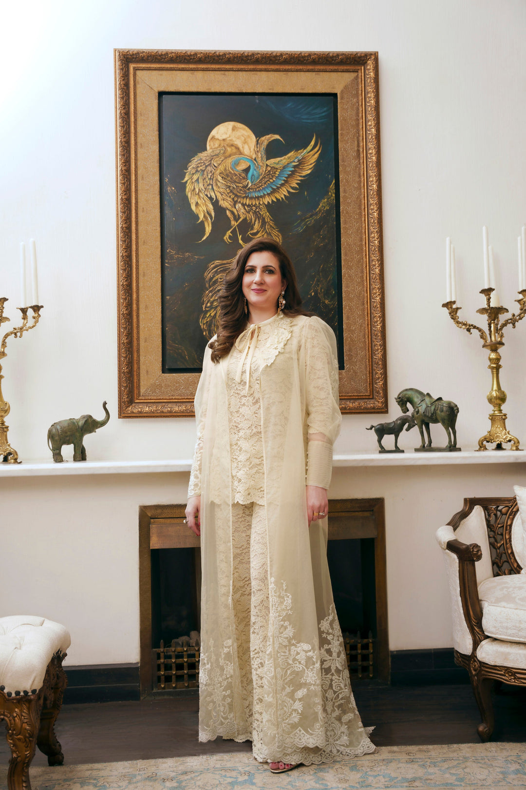 Nilofer Shahid - Areej Organza - Off White - 3 Piece