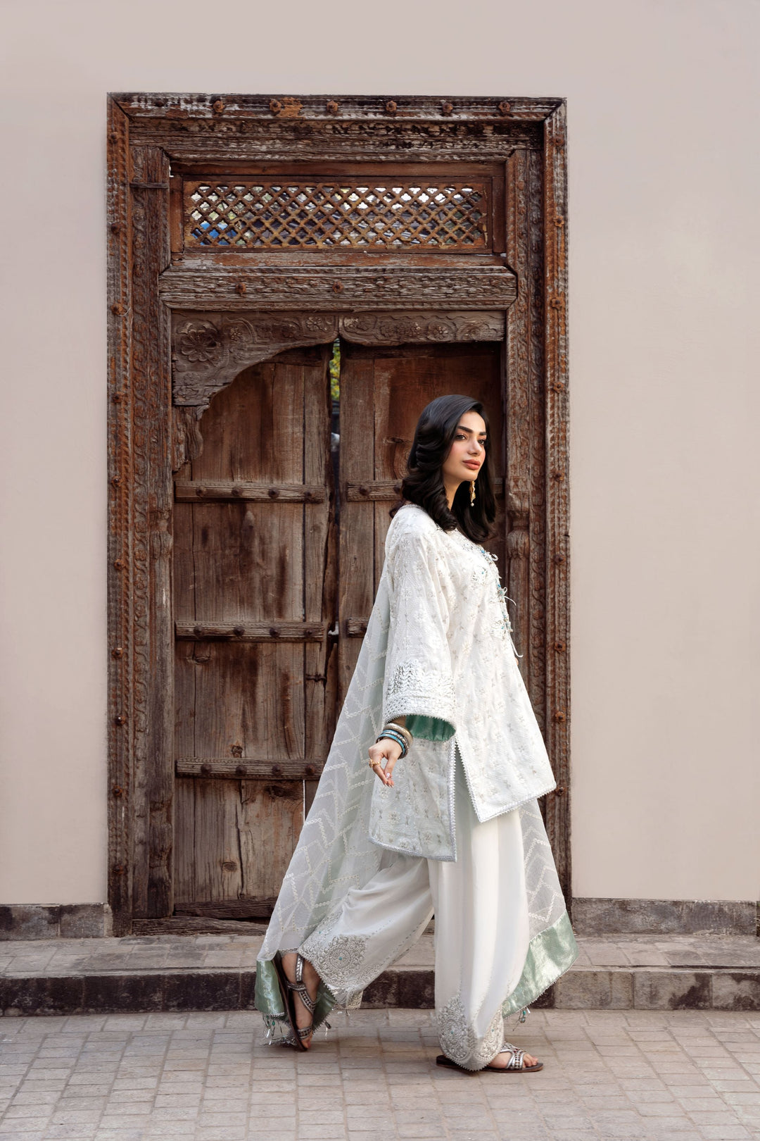 Nilofer Shahid - Chandaniya Suit For Women - 3 Piece