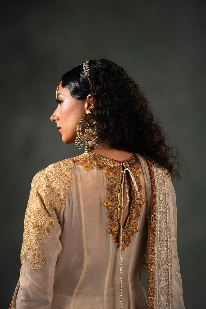 Nilofer Shahid - Hurram - Cream - 3 Piece