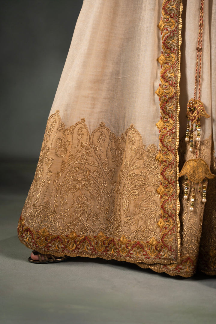 Nilofer Shahid - Hurram - Cream - 3 Piece