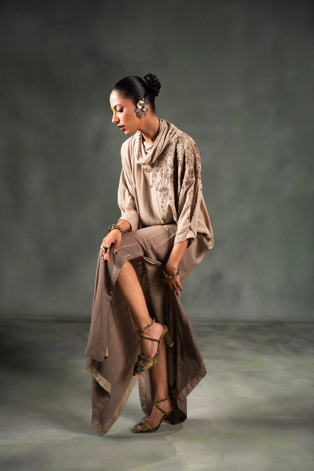 Nilofer Shahid - Safiye - Beige - 1 Piece