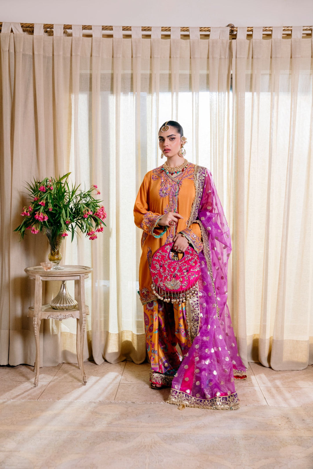 Nilofer Shahid - Sunburst - Sunburst Orange - 3 Piece