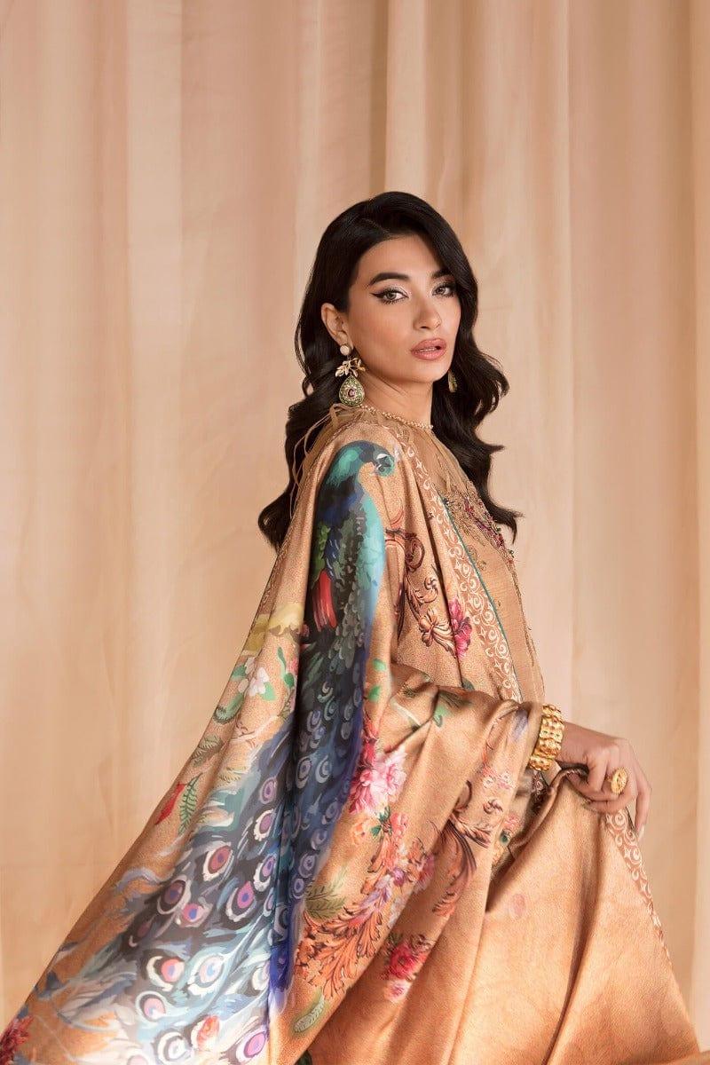 Nilofer Shahid - Turquoise blaze - Embroidered - 3 Piece