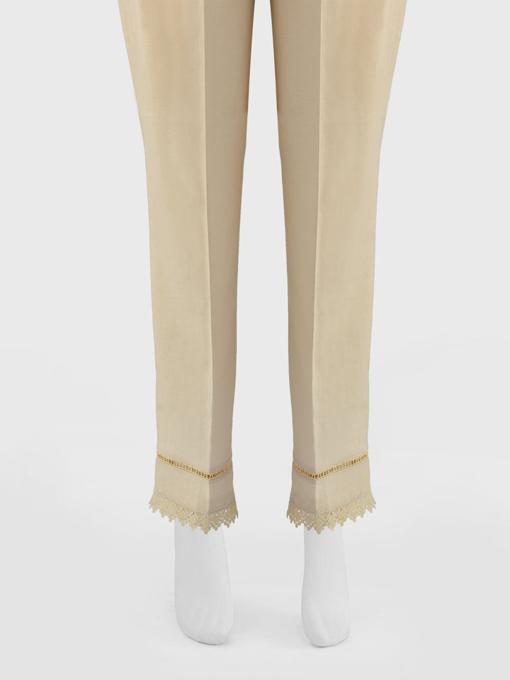 Oaks - Women Beige Lawn Trouser  - 1 Piece