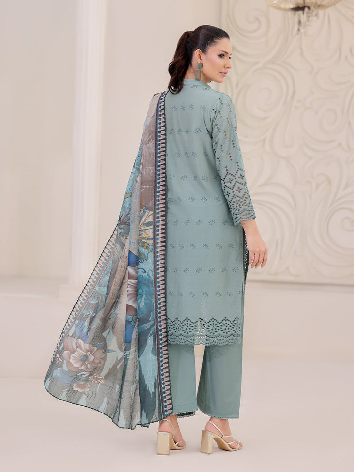 Oaks - ChickenKaari Pret Lawn Suit For Women - Green - 3 Piece