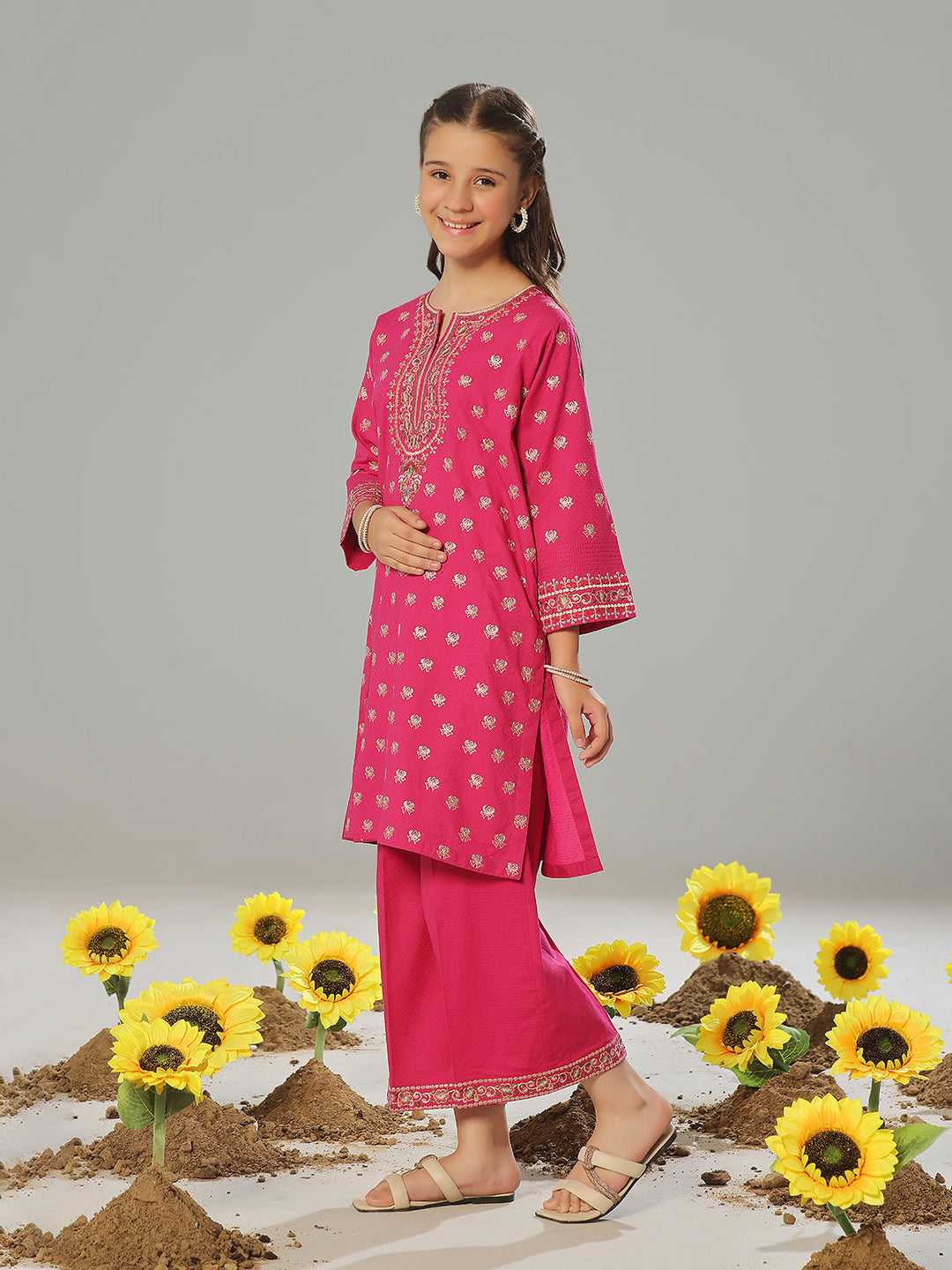 Oaks - Embroidered Pret Shirt Trouser Dobby Aatishi  - 2 Piece