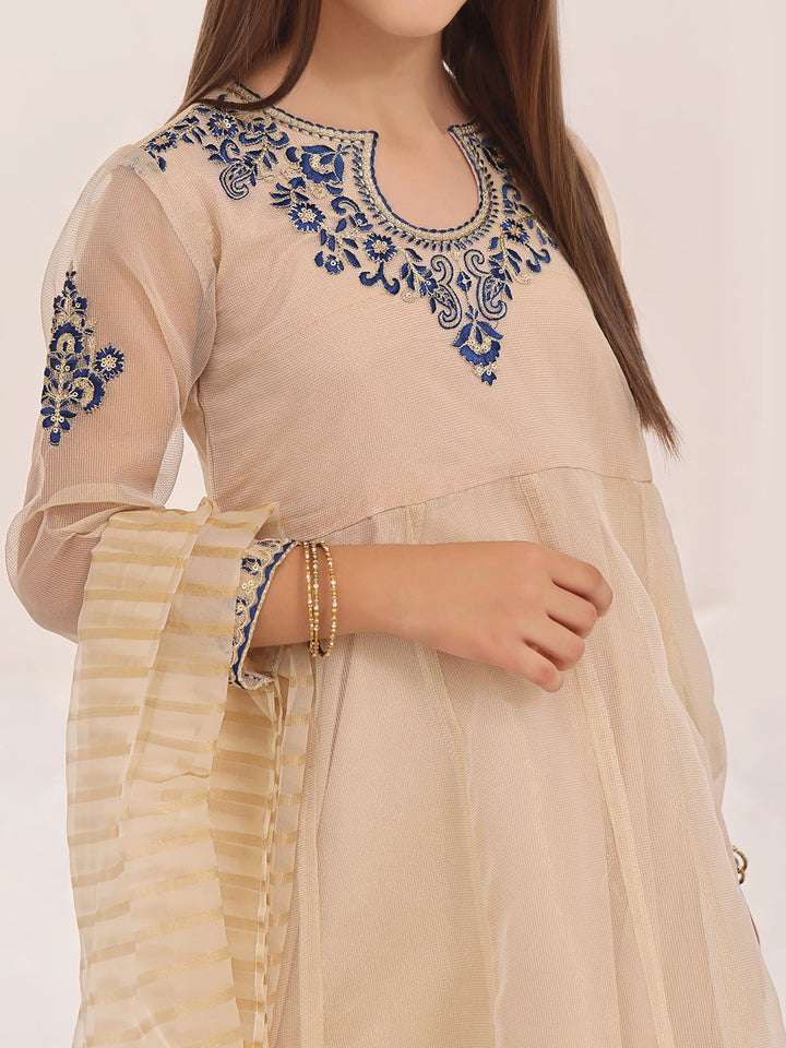 Oaks - Embroidered Suit Pret Masoori Golden  - 3 Piece