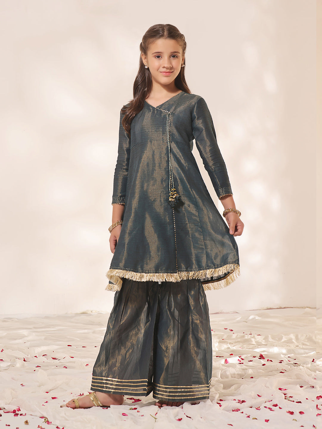 Oaks - Fancy Pret Kurti Masoori Dark Brown  - 1 Piece
