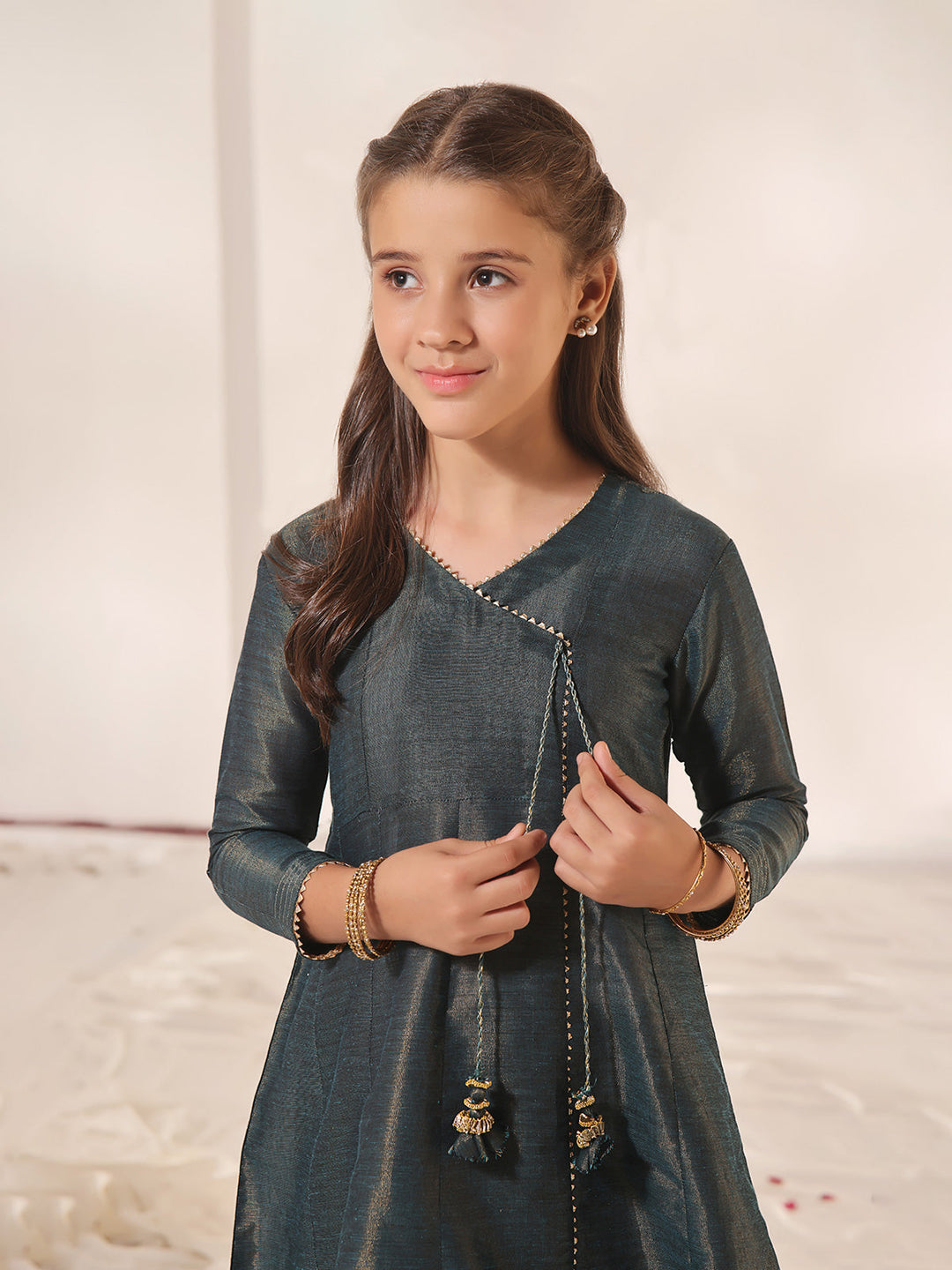 Oaks - Fancy Pret Kurti Masoori Dark Brown  - 1 Piece