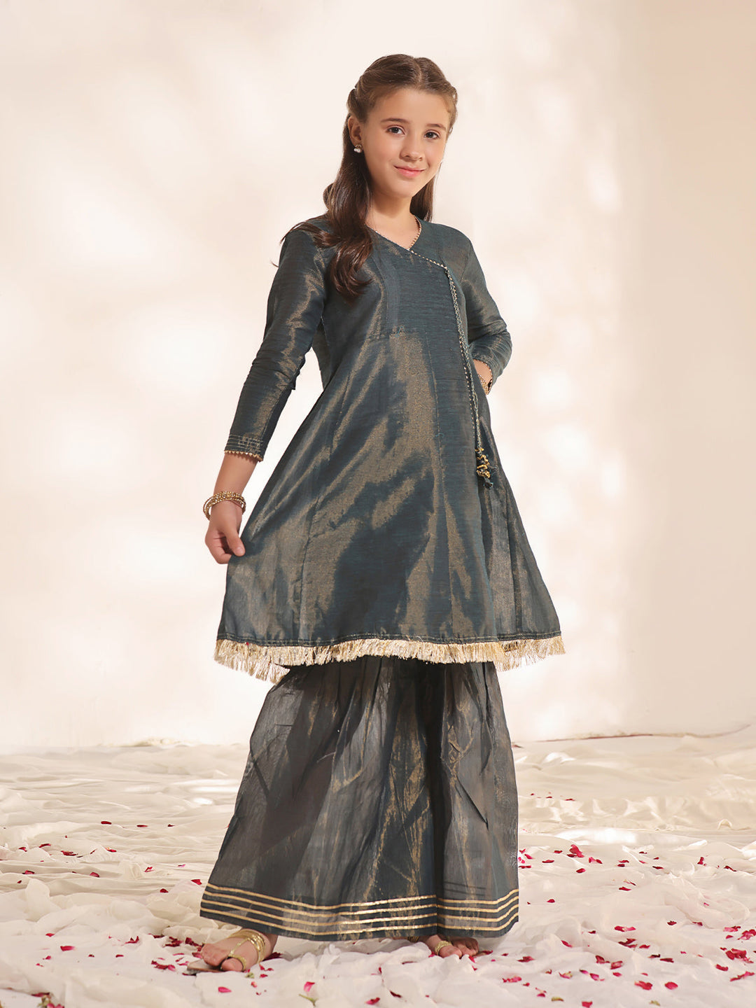 Oaks - Fancy Pret Kurti Masoori Dark Brown  - 1 Piece