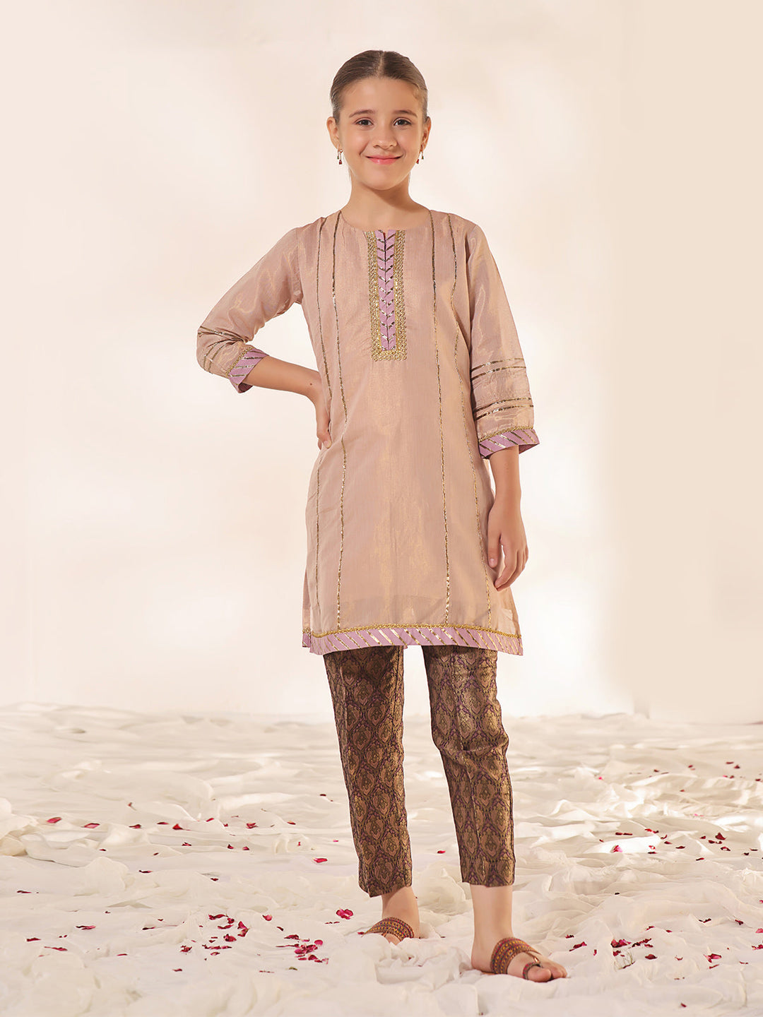 Oaks - Fancy Pret Kurti Masoori Light Purple  - 1 Piece