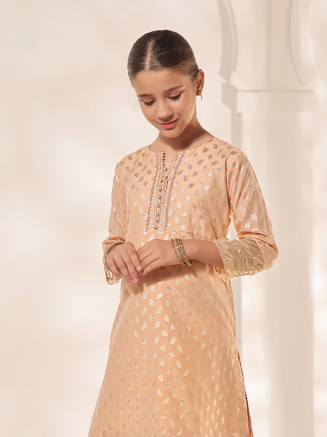 Oaks - Fancy Pret Shirt Trouser Jacquard Orange  - 2 Piece