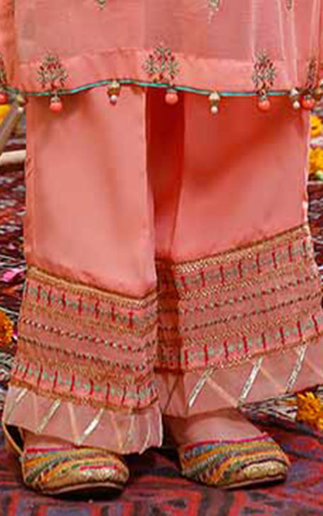 Oaks - Girls' Peach Malai Trouser  - 1 Piece