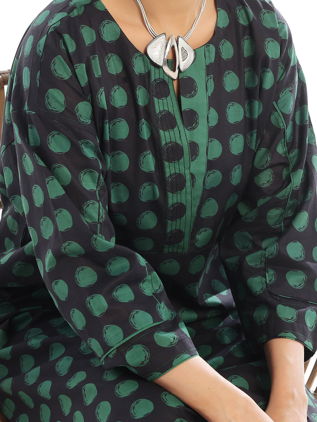 Oaks - Printed Pret &amp; Unstitched Shirt Trouser Swiss Lawn Green - 2 Piece