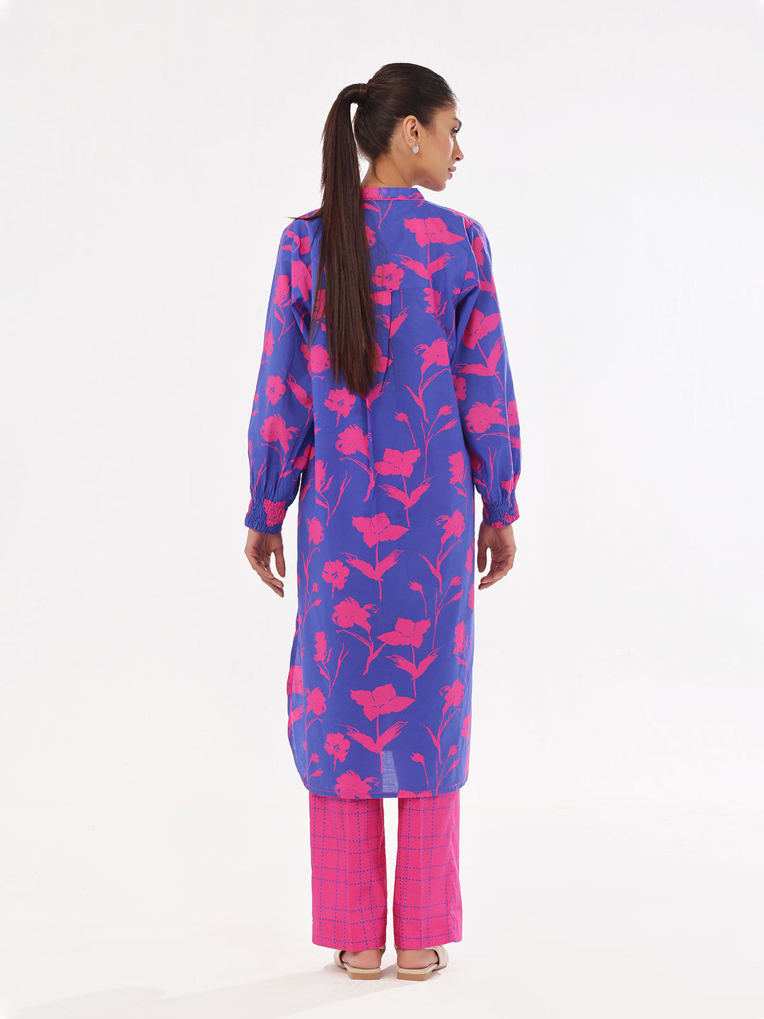 Oaks - Printed Pret & Unstitched Shirt Trouser Swiss Lawn Pink - 2 Piece