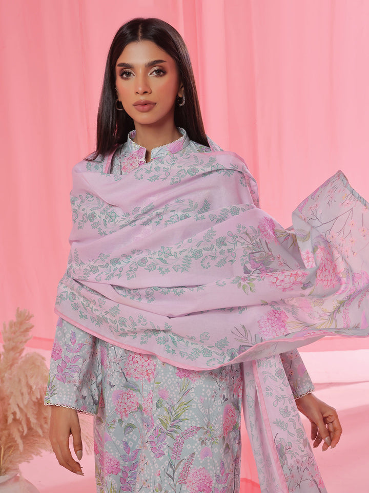 Oaks - Printed Pret &amp; Unstitched Suit Lawn Ferozi - 3 Piece