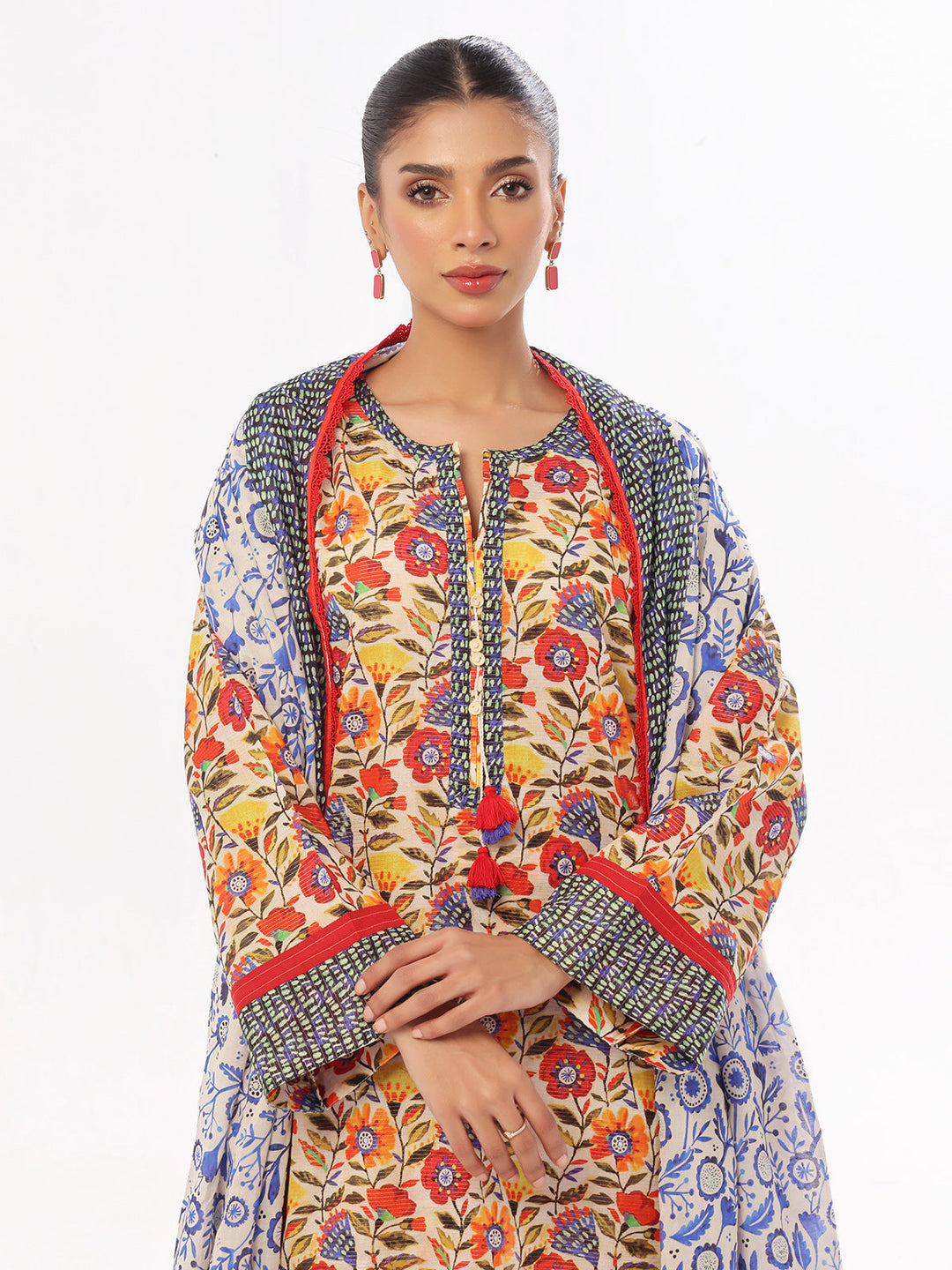 Oaks - Printed Pret & Unstitched Suit Masoori Lawn Blue - 3 Piece