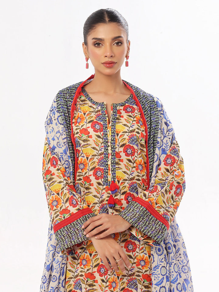Oaks - Printed Pret & Unstitched Suit Masoori Lawn Blue - 3 Piece