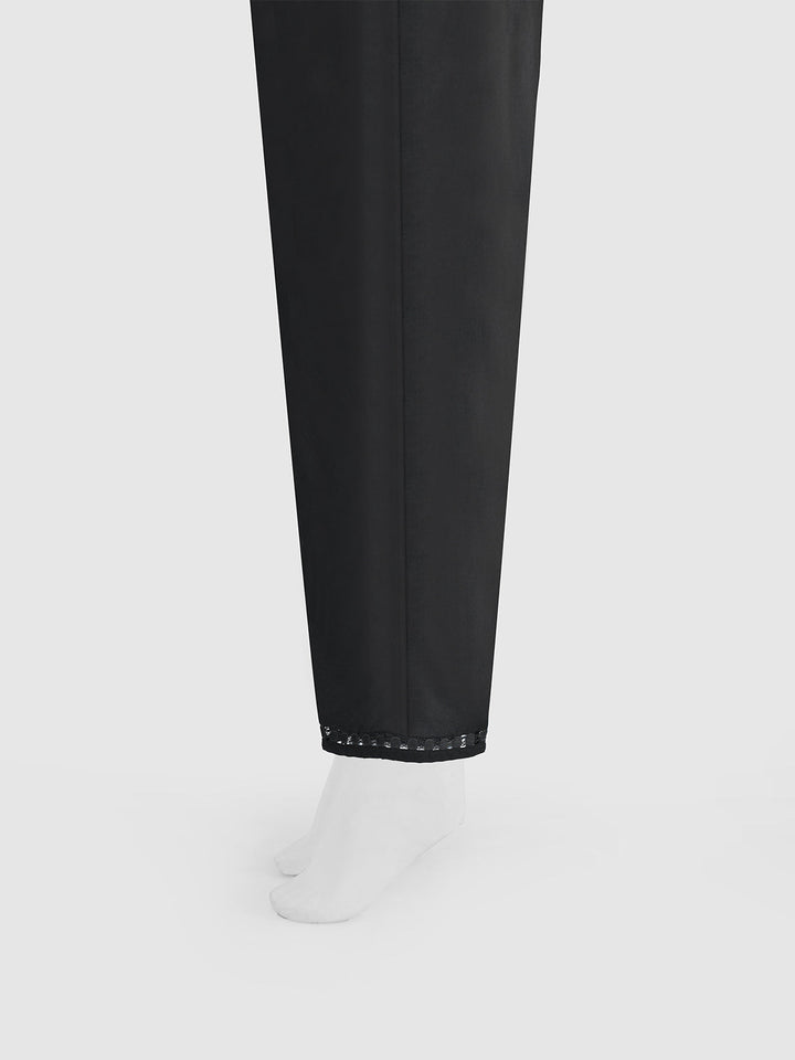 Oaks - Women Black Cambric Trouser  - 1 Piece