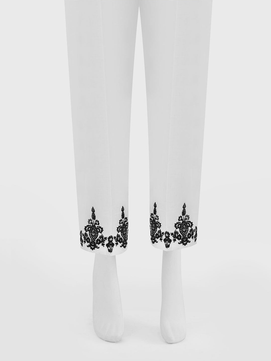 Oaks - Women White Lawn Trouser  - 1 Piece